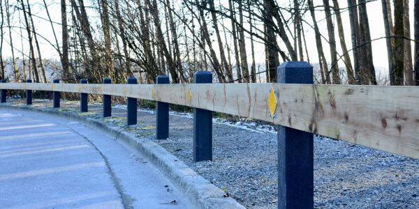 Wishbone-Perma-Post-100-Recycled-Plastic-6x6-Pyramid-Bollards-in-Port-Coquitlam-BC