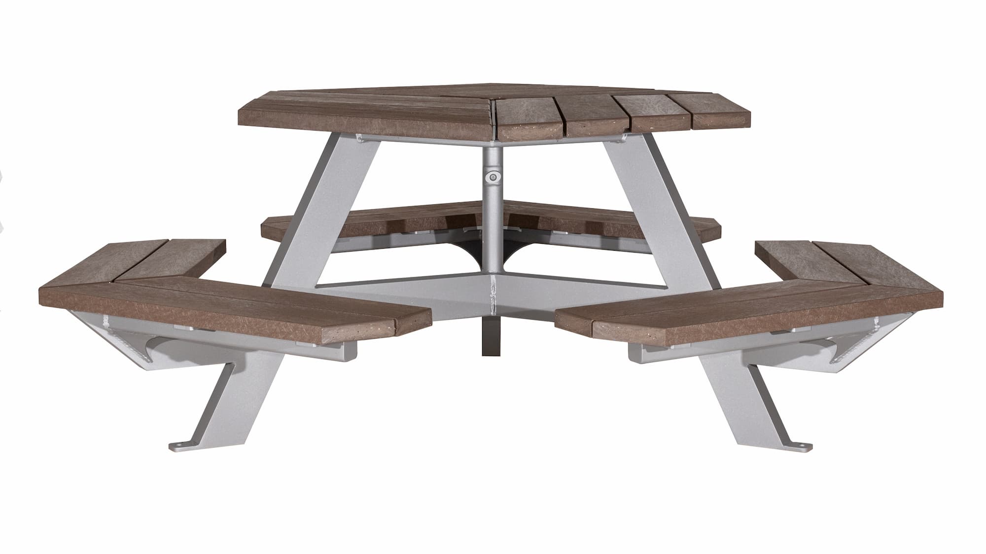 Bayview Hexagonal Picnic Table Wishbone Site Furnishings