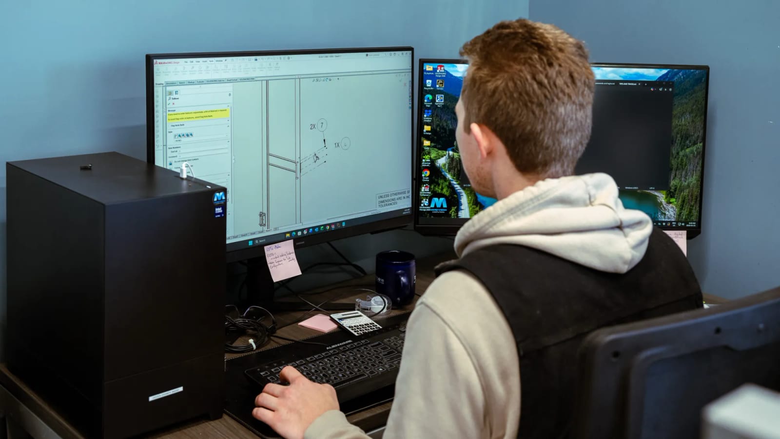 Detailing a bench frame in SolidWorks at Wellington Foundry
