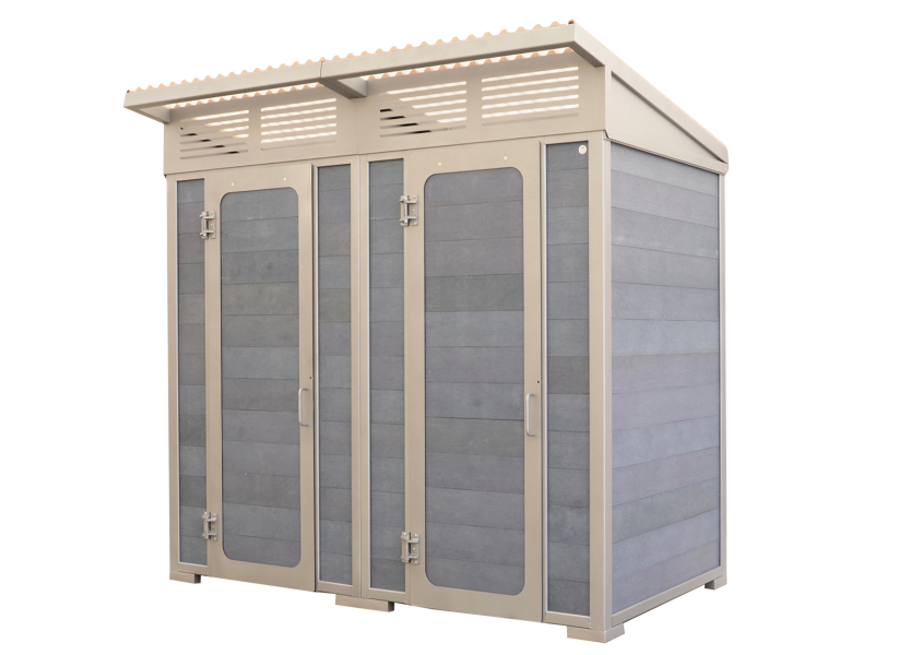 Forest Regular Double Stall Outhouse Building